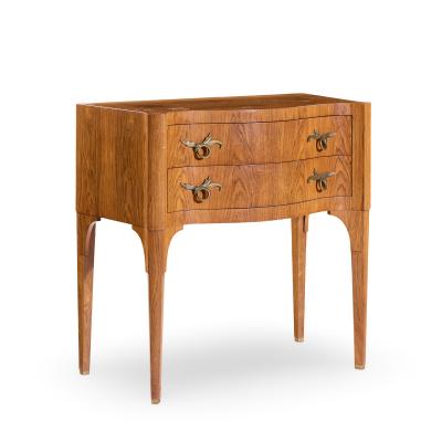 Edward Wormley Edward Wormley for Dunbar Rosewood and Brass Commode Console Chest of Drawers