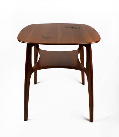Edward Wormley Edward Wormley for Dunbar Sculptural Janus Table with Natzler Tiles Model