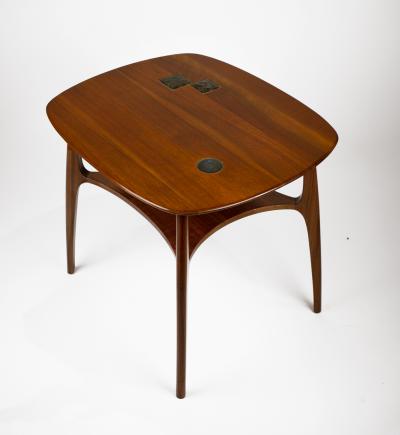 Edward Wormley Edward Wormley for Dunbar Sculptural Janus Table with Natzler Tiles Model