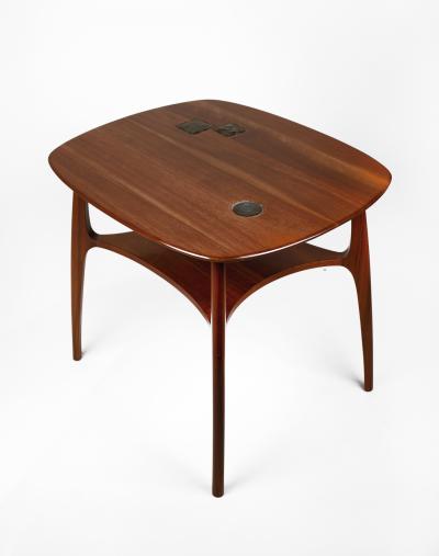 Edward Wormley Edward Wormley for Dunbar Sculptural Janus Table with Natzler Tiles Model