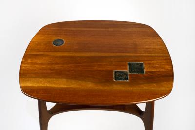 Edward Wormley Edward Wormley for Dunbar Sculptural Janus Table with Natzler Tiles Model