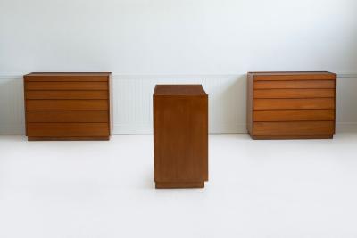 Edward Wormley Edward Wormley for Dunbar Set of 3 Louver Drawer Dressers