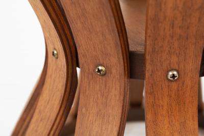 Edward Wormley Edward Wormley for Dunbar Sheaf of Wheat Side Table in Mahogany with Glass Top