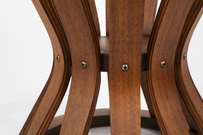 Edward Wormley Edward Wormley for Dunbar Sheaf of Wheat Side Table in Mahogany with Glass Top