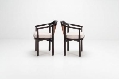 Edward Wormley Edward Wormley for Dunbar Six Dining Chairs Model 935 Horseshoe Chairs 1965c 
