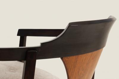 Edward Wormley Edward Wormley for Dunbar Six Dining Chairs Model 935 Horseshoe Chairs 1965c 