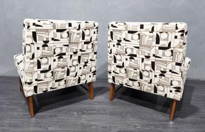 Edward Wormley Edward Wormley for Dunbar Slipper Chairs in French Fabric