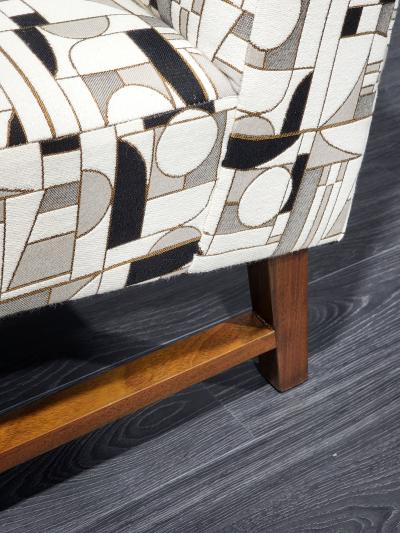 Edward Wormley Edward Wormley for Dunbar Slipper Chairs in French Fabric