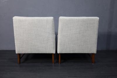 Edward Wormley Edward Wormley for Dunbar Slipper Chairs in Holly Hunt Great Plains Weave