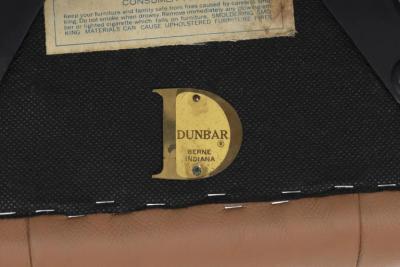 Edward Wormley Edward Wormley for Dunbar Tufted Cantilevered Desk Chair in Spinneybeck Saddle L