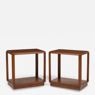 Edward Wormley Edward Wormley for Dunbar Wooden Open Frame End Side Tables