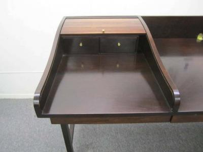 Edward Wormley Excellent Rosewood Roll Top Desk by Edward Wormley for Dunbar Mid Century Modern