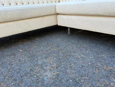 Edward Wormley Fabulous Wormley Dunbar Style Open Arm Two Piece Sectional Sofa Lucite Legs