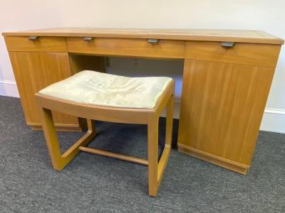 Edward Wormley MID CENTURY EDWARD WORMLEY PRECEDENT LINE VANITY WITH STOOL