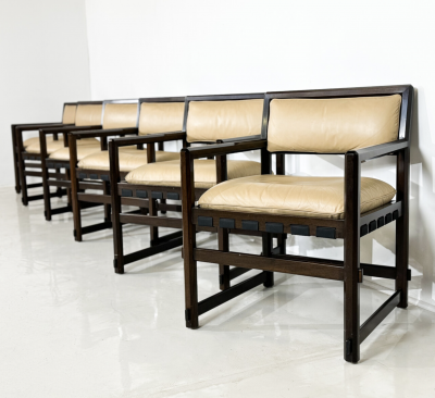 Edward Wormley Mid Century Modern Set of 6 Armchairs by Edward Wormley for Dunbar