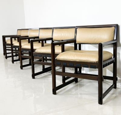 Edward Wormley Mid Century Modern Set of 6 Armchairs by Edward Wormley for Dunbar