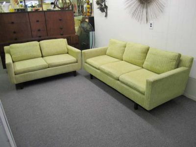 Edward Wormley Mid Century Modern Two Seater Loveseat Sofa by Edward Wormley for Dunbar