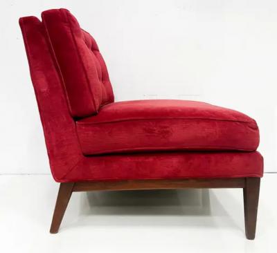 Edward Wormley Mid century Modern Slipper Lounge Chairs Edward Wormley for Dunbar Style