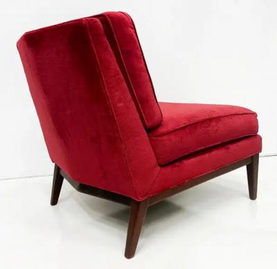 Edward Wormley Mid century Modern Slipper Lounge Chairs Edward Wormley for Dunbar Style