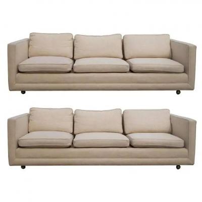 Edward Wormley One Dunbar Tuxedo Sofa by Edward Wromley