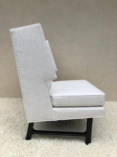 Edward Wormley Pair of Edward Wormley Dunbar High Back Chairs Wormley Estate Weston ct