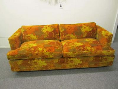 Edward Wormley Pair of Edward Wormley Dunbar Love Seats Sofas Jack Lenor Larsen