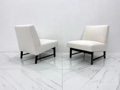 Edward Wormley Pair of Edward Wormley Slipper Chairs for Dunbar