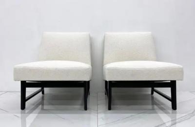 Edward Wormley Pair of Edward Wormley Slipper Chairs for Dunbar