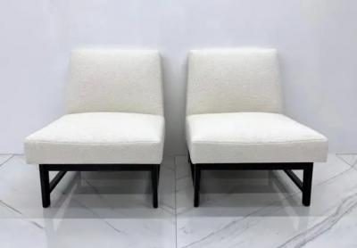 Edward Wormley Pair of Edward Wormley Slipper Chairs for Dunbar