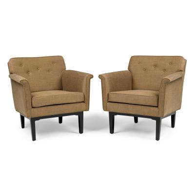 Edward Wormley Pair of Edward Wormley for Dunbar American Mid Century Lounge Chairs