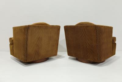 Edward Wormley Rare Edward Wormley for Dunbar Model 251 Swivel Lounge Chairs