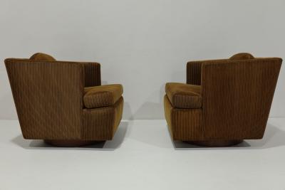 Edward Wormley Rare Edward Wormley for Dunbar Model 251 Swivel Lounge Chairs