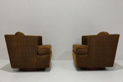 Edward Wormley Rare Edward Wormley for Dunbar Model 251 Swivel Lounge Chairs