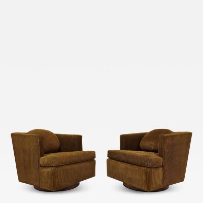 Edward Wormley Rare Edward Wormley for Dunbar Model 251 Swivel Lounge Chairs