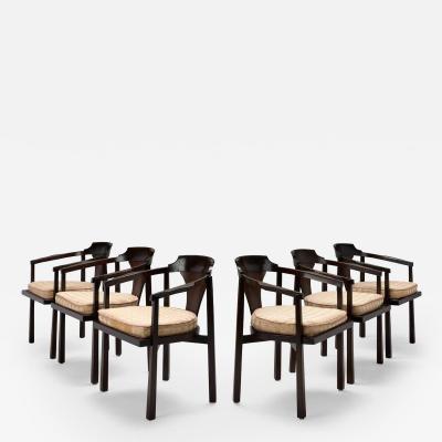 Edward Wormley Rare Set of Six Edward Wormley Horseshoe Chairs Model 935 for Dunbar