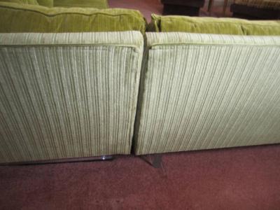 Edward Wormley Rare Wormley Dunbar Style Open Arm Two Piece Sectional Sofa Lucite Legs