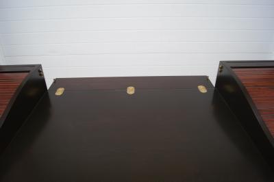 Edward Wormley Rosewood and Mahogany Roll Top Desk by Edward Wormley for Dunbar