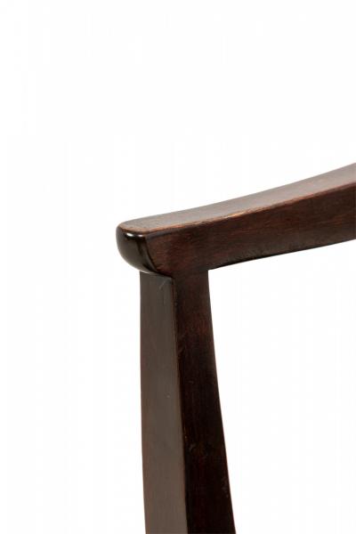 Edward Wormley Set of 4 Caned Back Wooden Dining Armchairs