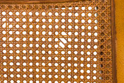 Edward Wormley Set of 4 Edward Wormley for Dunbar Caned Back Light Wooden Side Chairs