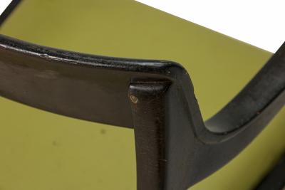 Edward Wormley Set of 6 American Riemerschmid Black and Green Dining Chairs