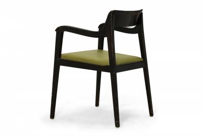 Edward Wormley Set of 6 American Riemerschmid Black and Green Dining Chairs