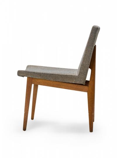 Edward Wormley Set of 6 Edward J Wormley Gray Fabric Upholstered Dining Side Chairs