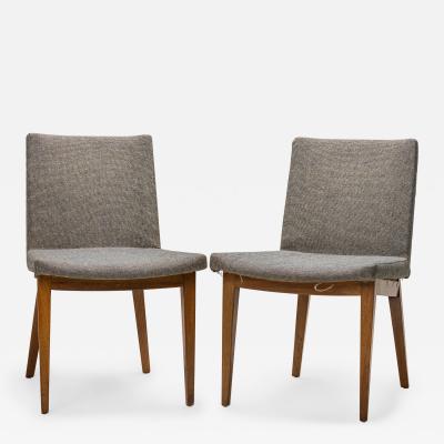 Edward Wormley Set of 6 Edward J Wormley Gray Fabric Upholstered Dining Side Chairs