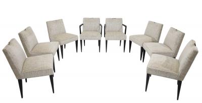 Edward Wormley Set of Eight Edward Wormley for Dunbar Dining Chairs in Linherr Hollingsworth