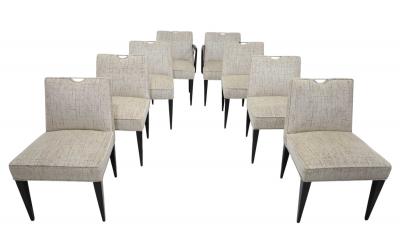 Edward Wormley Set of Eight Edward Wormley for Dunbar Dining Chairs in Linherr Hollingsworth
