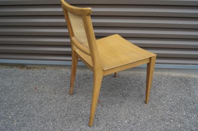 Edward Wormley Set of Four Cane and Mahogany Dining Chairs by Edward Wormley for Dunbar