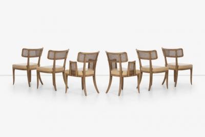 Edward Wormley Set of Six Edward Wormley for Dunbar Curved Back Dining Chairs