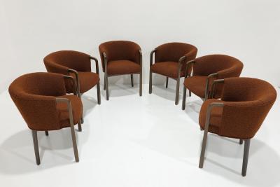 Edward Wormley Set of Six Edward Wormley for Dunbar Dining Chairs in Boucle