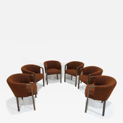 Edward Wormley Set of Six Edward Wormley for Dunbar Dining Chairs in Boucle