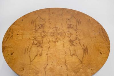 Edward Wormley Solid Walnut Olive Burl Wood Game Table by Edward Wormley for Dunbar